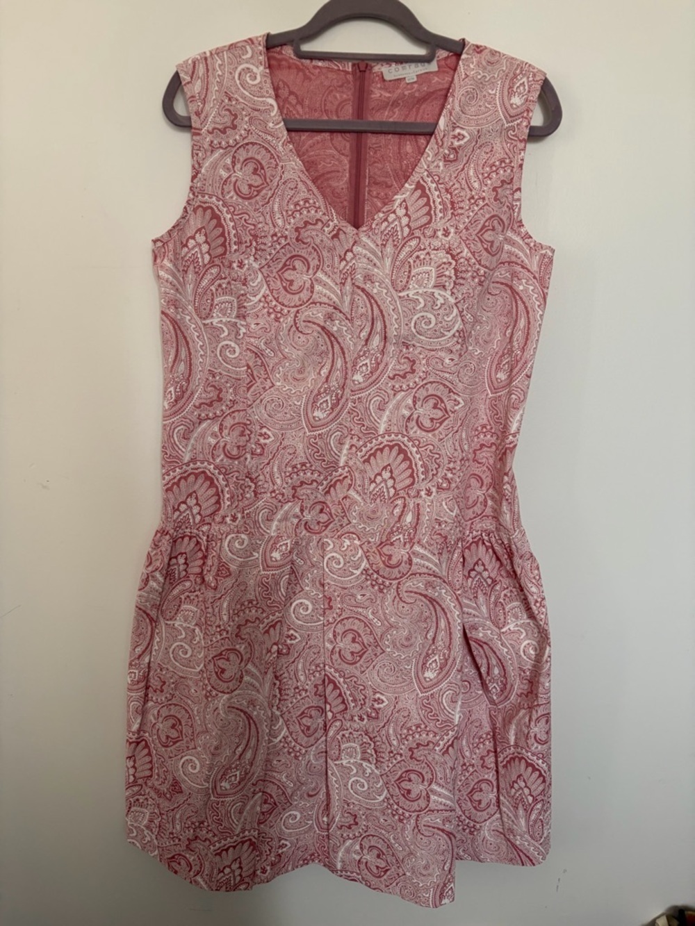 COMRAGS Cotton Paisley Shift Dress - Size Medium